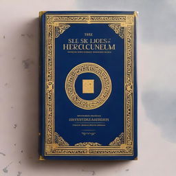 An archeology book with a dark blue cover, titled 'The Scrolls of Herculaneum and Their Impact on Roman Thought' by Antonios Mylonas, published in 1905