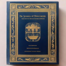 An archeology book with a dark blue cover, titled 'The Scrolls of Herculaneum and Their Impact on Roman Thought' by Antonios Mylonas, published in 1905