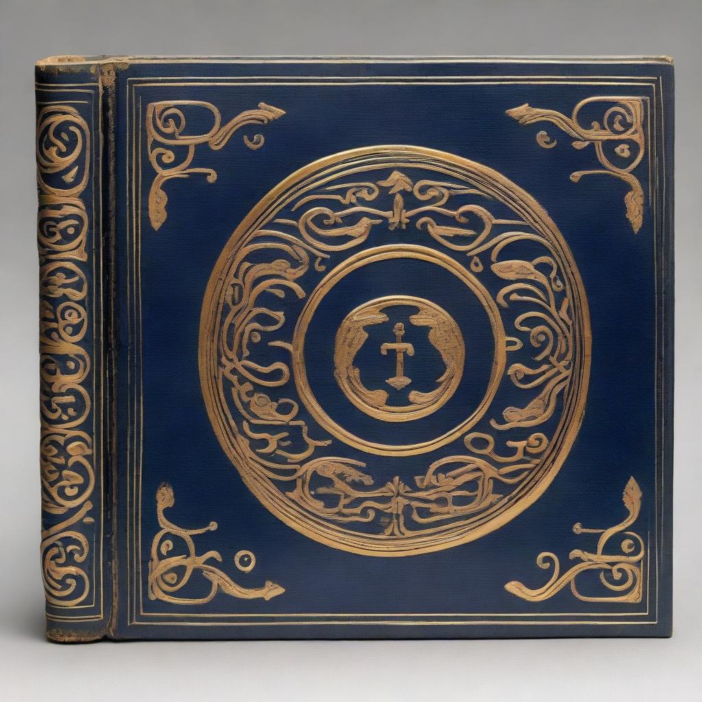 An archeology book with a dark blue cover, titled 'The Scrolls of Herculaneum and Their Impact on Roman Thought' by Antonios Mylonas, published in 1905