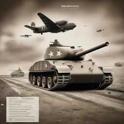 Create an image that visually represents the title '50 Mind-Blowing Facts About World War II You Didn't Know'