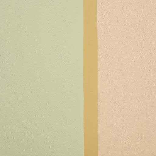 Walls painted in alternating shades of soft green and warm beige