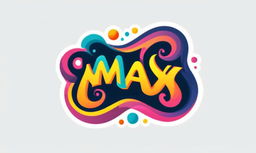 Psychedelic text logo saying 'Max' in vibrant, swirling colors.