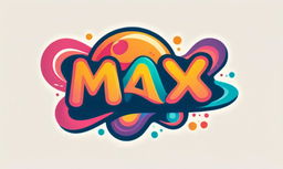 Psychedelic text logo saying 'Max' in vibrant, swirling colors.