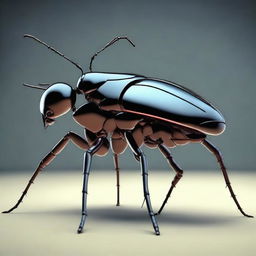 Create an image of a car designed to look like an ant