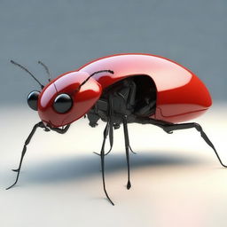 Create an image of a car designed to look like an ant