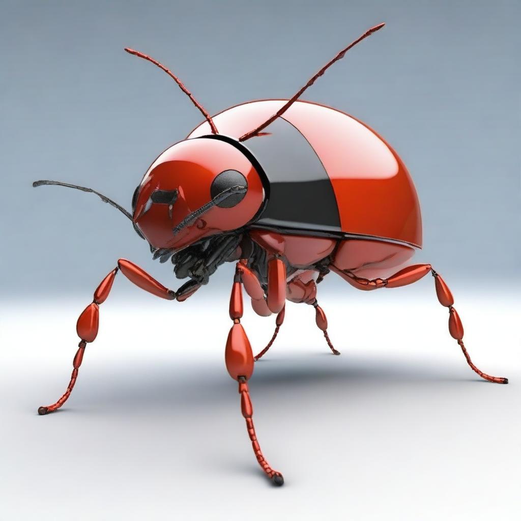 Create an image of a car designed to look like an ant