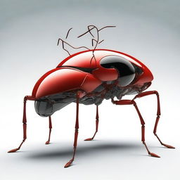 Create an image of a car designed to look like an ant