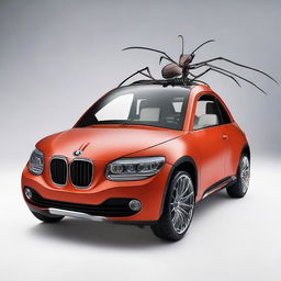 Create an image of a BMW car designed to look like an ant