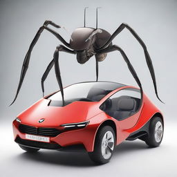 Create an image of a BMW car designed to look like an ant