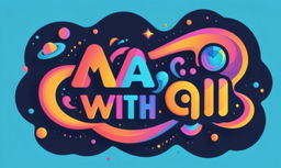 Psychedelic text logo saying 'Made with AI' in vibrant, swirling colors.