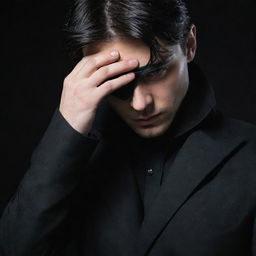 A dark-haired assassin covering one of his eyes