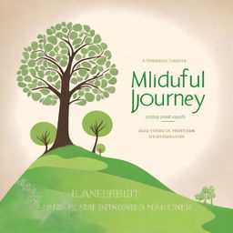 Create an engaging book cover for a book titled "A Mindful Journey: How to Cultivate Presence and Growth" by Corbin Carver