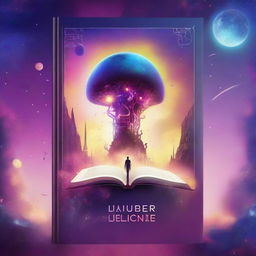 Create an AI-generated book cover featuring an imaginative and fantastical scene