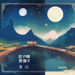 Create a book cover and back cover for a novel titled '星穹铁道' (Starry Sky Railway)