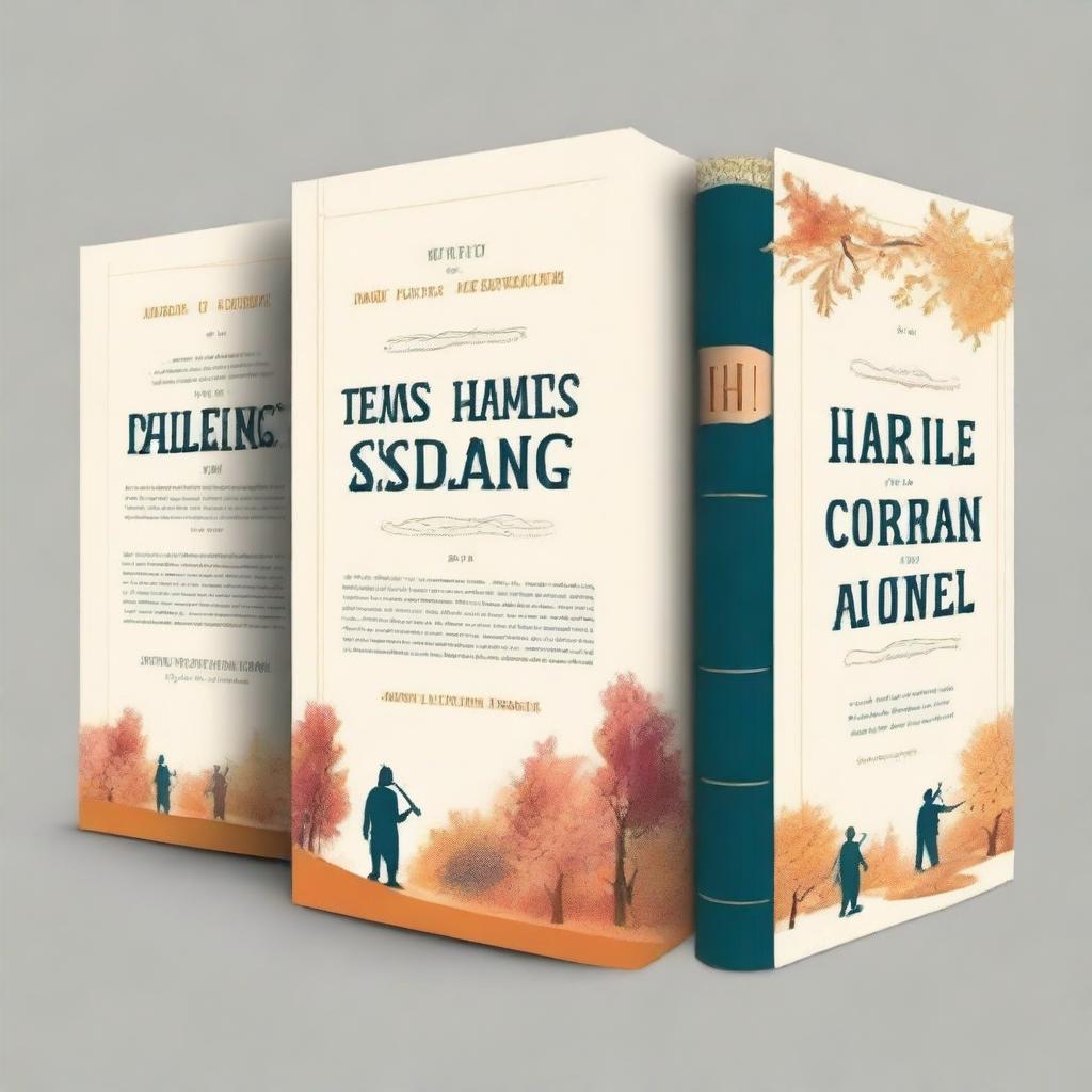 Create a book cover, back cover, and spine for a novel