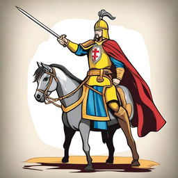 Create an illustration representing El Cid Campeador