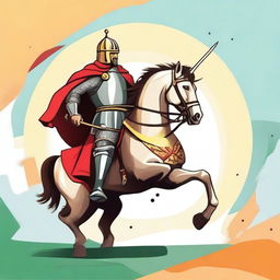 Create an illustration representing El Cid Campeador