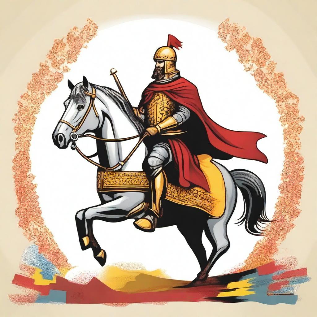 Create an illustration representing El Cid Campeador