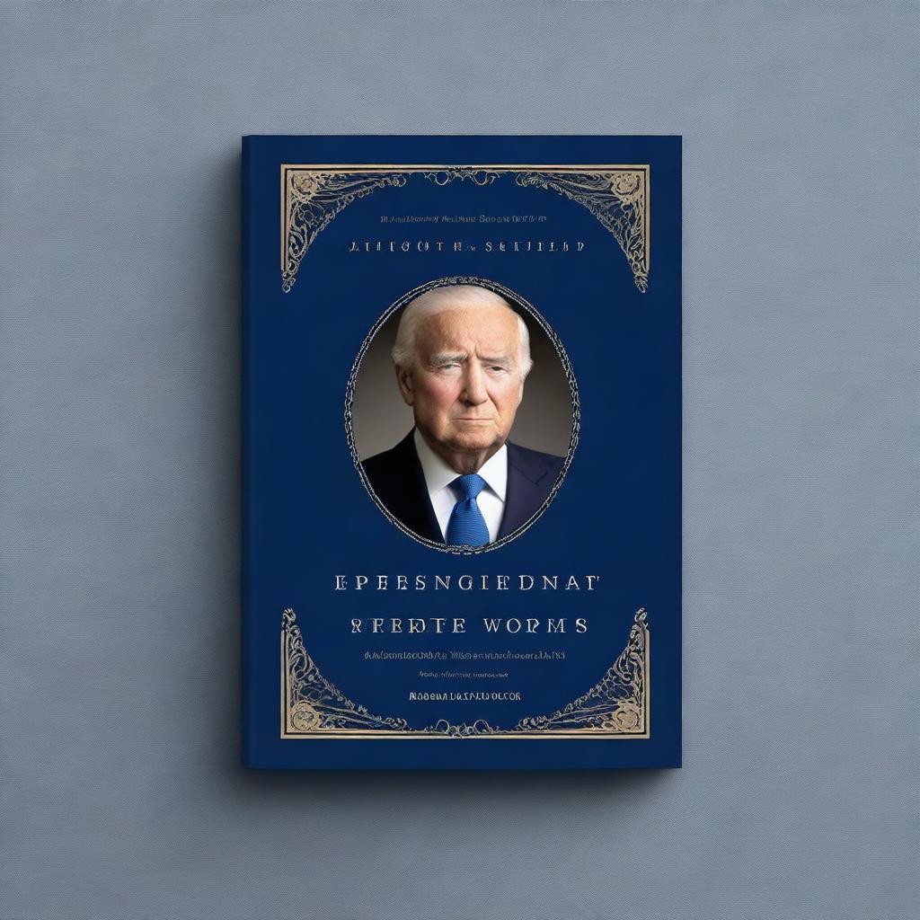 Create a navy blue book cover entitled 'Presidential Last Words'