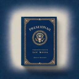 A book cover entitled 'Presidential Last Words' with a navy blue background