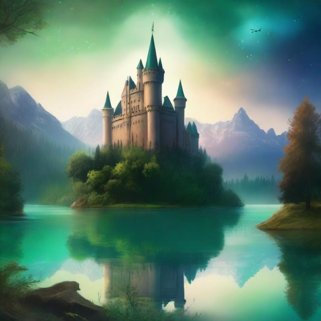 A captivating book cover featuring an intriguing scene from a fantasy world