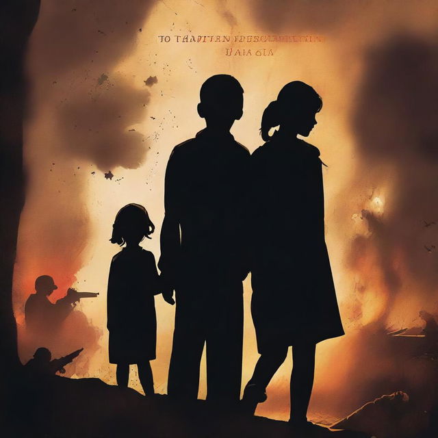 A book cover featuring two parents in shadows on either side and a girl in the middle reading two letters