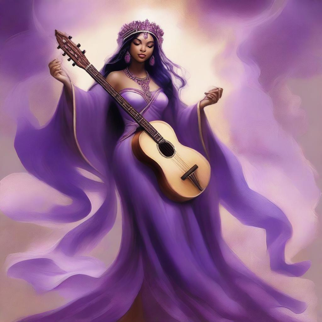 The fantasy goddess of music and art called Cahira is a figure of musical grace