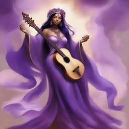 The fantasy goddess of music and art called Cahira is a figure of musical grace