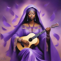 The fantasy goddess of music and art called Cahira is a figure of musical grace