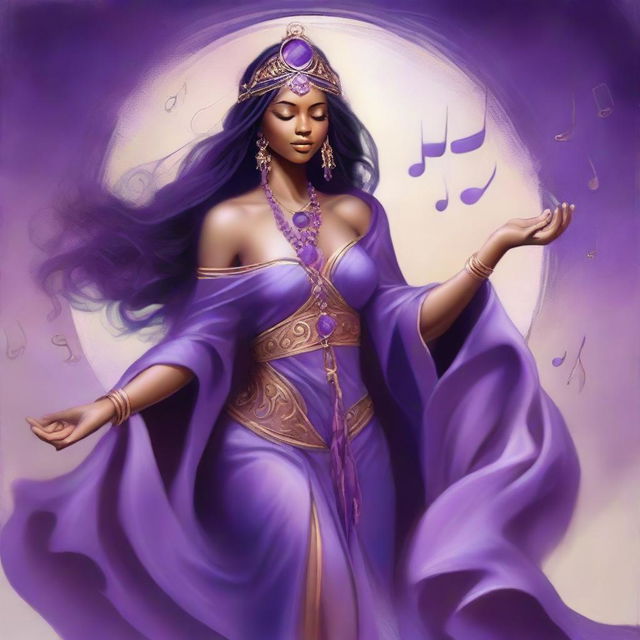 The fantasy goddess of music and art called Cahira is a figure of musical grace