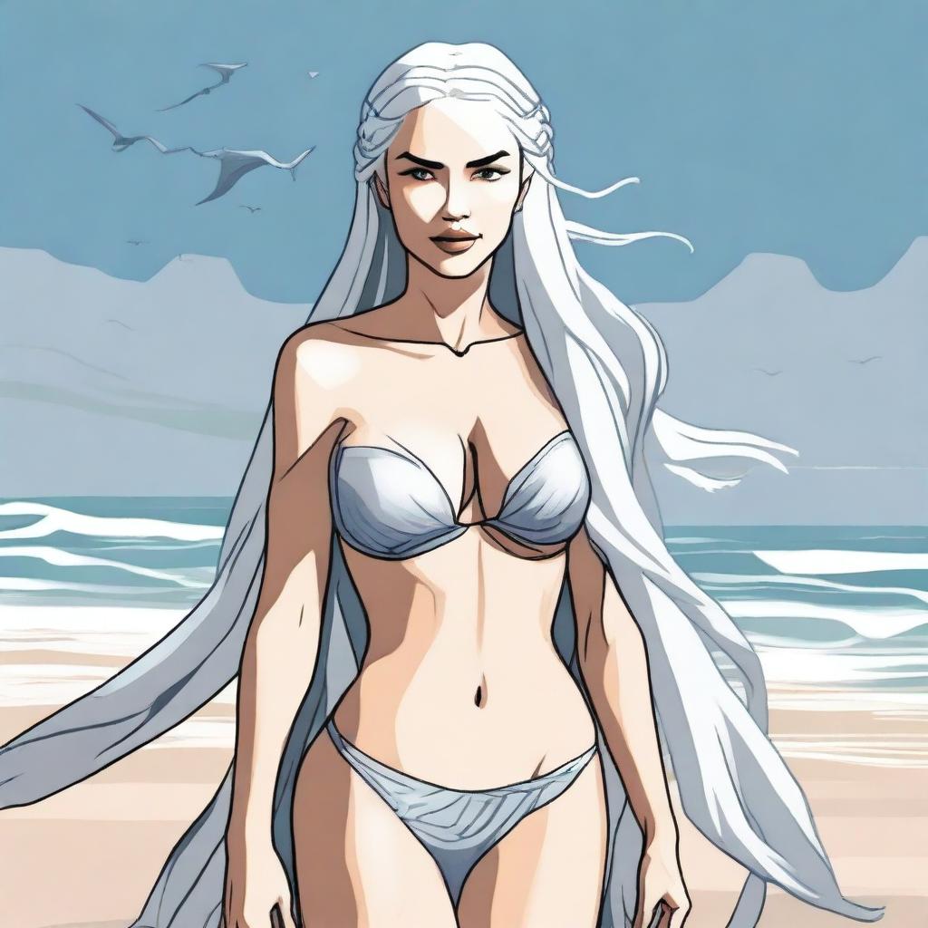 A stylized image of Daenerys Targaryen, the Mother of Dragons, from Game of Thrones