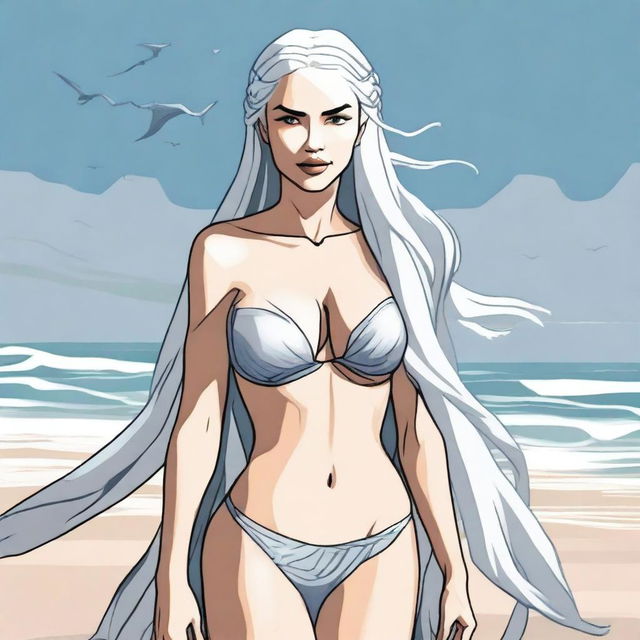 A stylized image of Daenerys Targaryen, the Mother of Dragons, from Game of Thrones