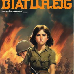 A book cover featuring a girl in the middle reading two letters, with her parents in the background engaged in a fight