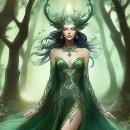 The fantasy goddess of seasons and the hunt called Eldara emanates an aura of serene strength