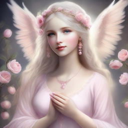 The fantasy goddess of innocence and peace called Seraphina exudes compassion and serenity