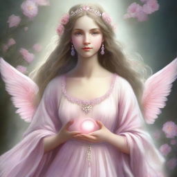 The fantasy goddess of innocence and peace called Seraphina exudes compassion and serenity