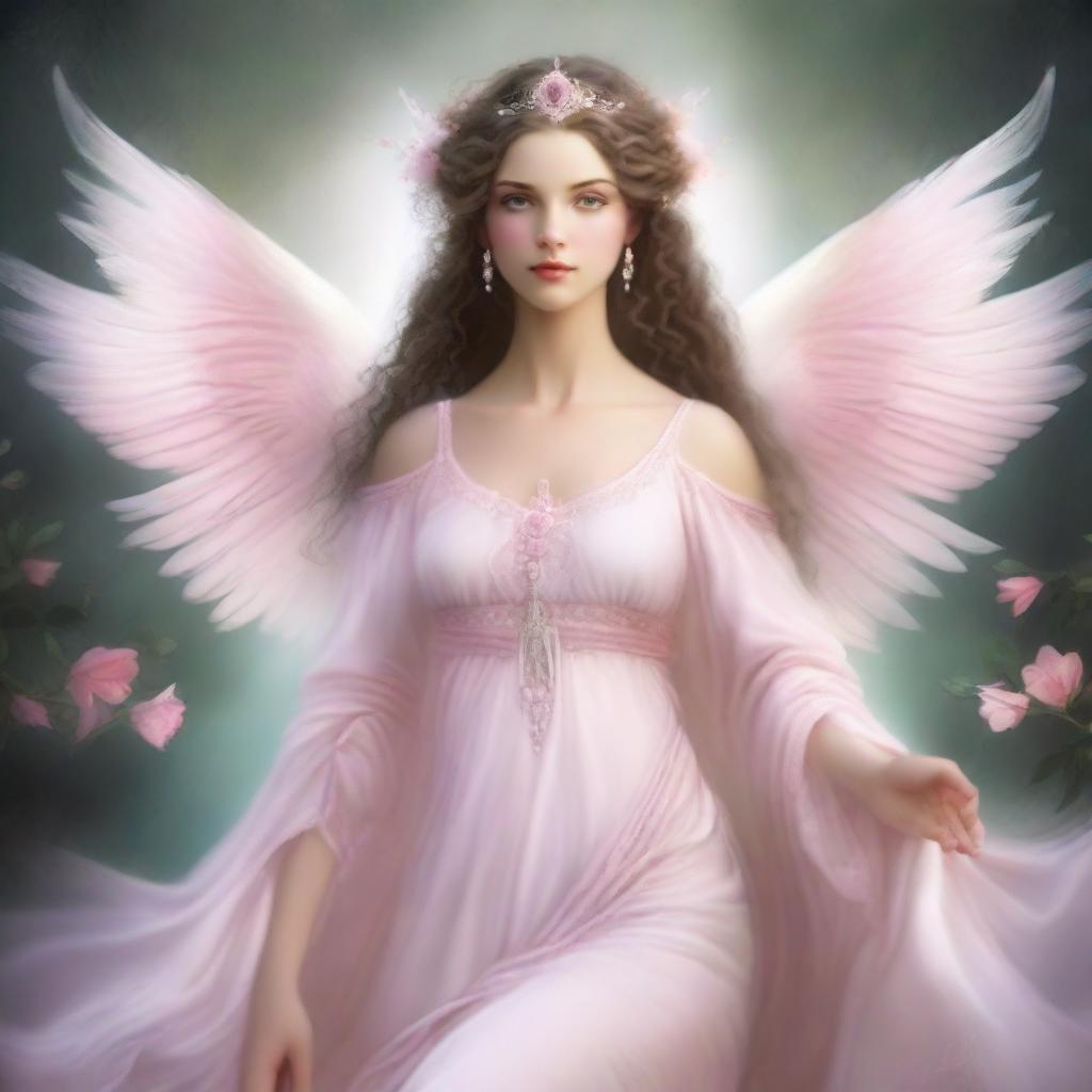 The fantasy goddess of innocence and peace called Seraphina exudes compassion and serenity