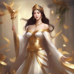 The fantasy goddess of community and harvest called Fiora embodies abundance and vitality