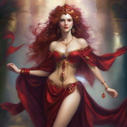 The fantasy goddess of revelry and passion called Inebria is a figure of revelry and mirth