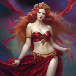 The fantasy goddess of revelry and passion called Inebria is a figure of revelry and mirth