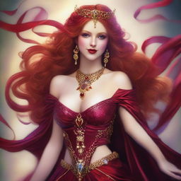 The fantasy goddess of revelry and passion called Inebria is a figure of revelry and mirth