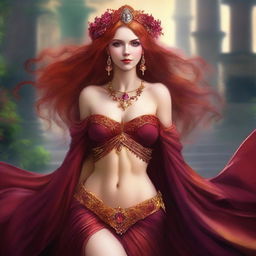 The fantasy goddess of revelry and passion called Inebria is a figure of revelry and mirth