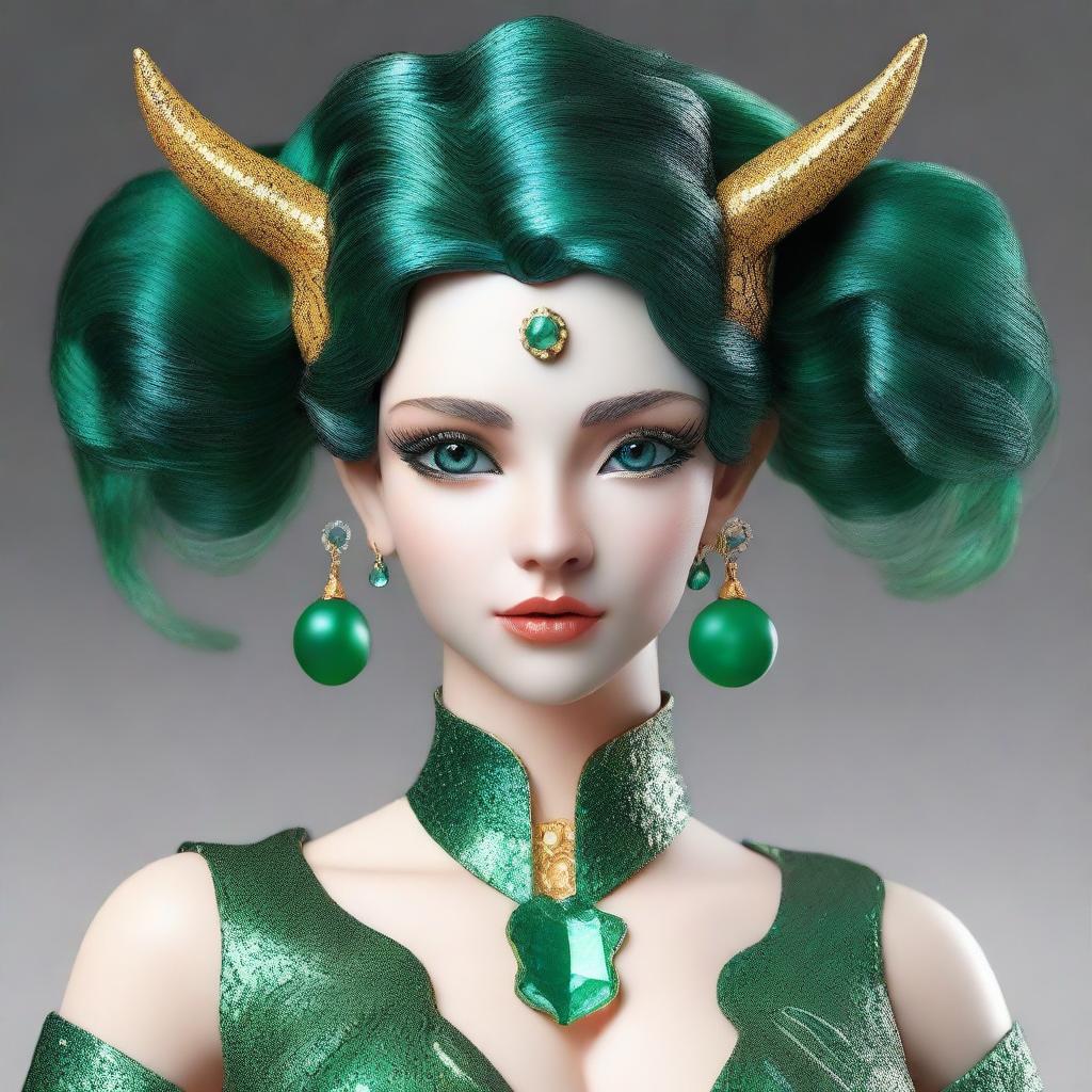 Create a realistic depiction of the fantasy goddess of luck and mischief called Lyra