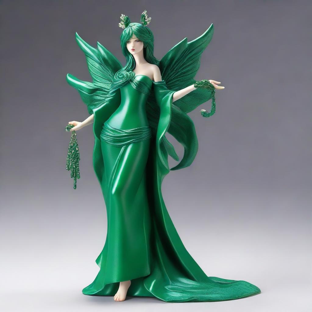 Create a realistic, full-body depiction of the fantasy goddess of luck and mischief called Lyra