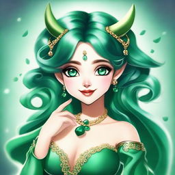 The fantasy goddess of luck and mischief called Lyra is a person of playful charm