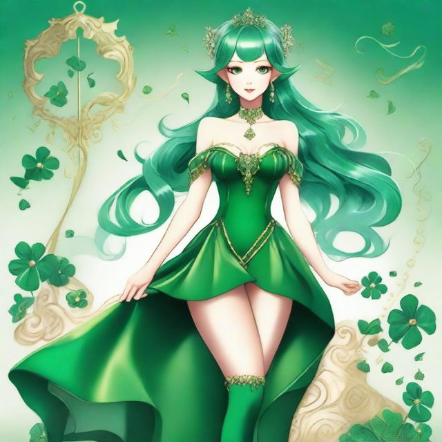 The fantasy goddess of luck and mischief called Lyra is a person of playful charm