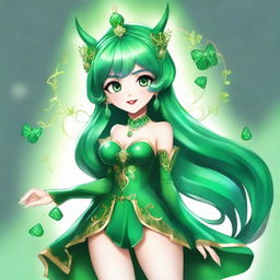 The fantasy goddess of luck and mischief called Lyra is a person of playful charm