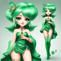 The fantasy goddess of luck and mischief called Lyra is a person of playful charm