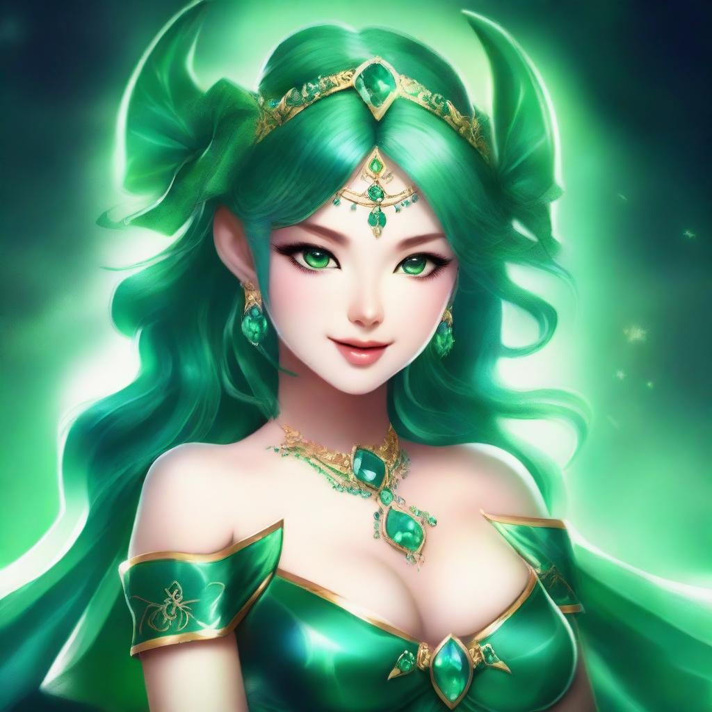 The fantasy goddess of luck and mischief called Lyra is a person of playful charm