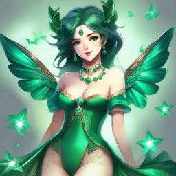 The fantasy goddess of luck and mischief called Lyra is a person of playful charm